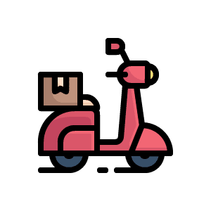 Moped Delivery Icon