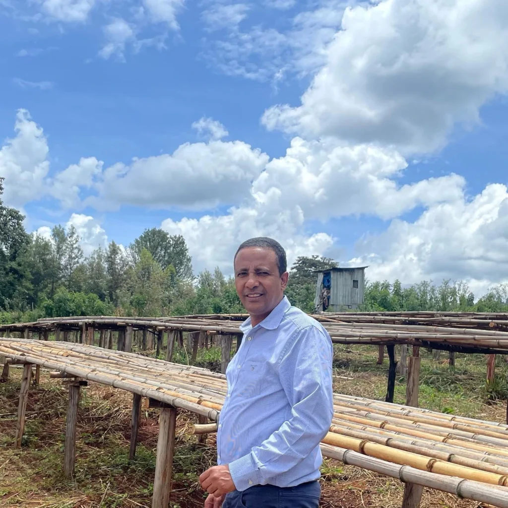 Testi Specialty Coffee owner, Mr. Faysel Yonis strolling through his Sewda Dry Mill in Shakiso, Ethiopia.