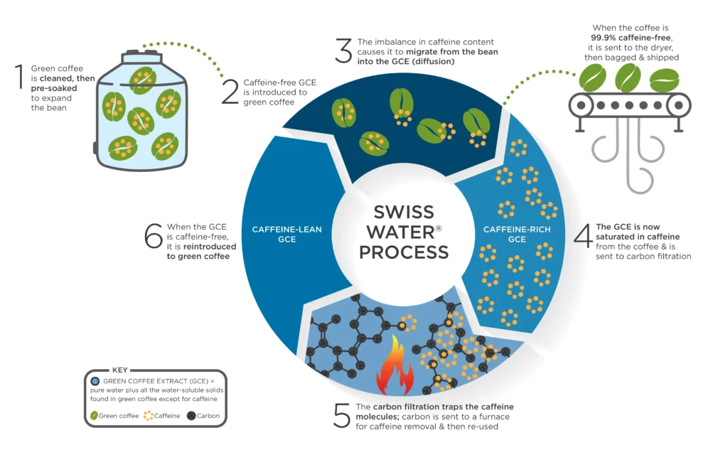 Swiss Water Decaffeination Process Infographic